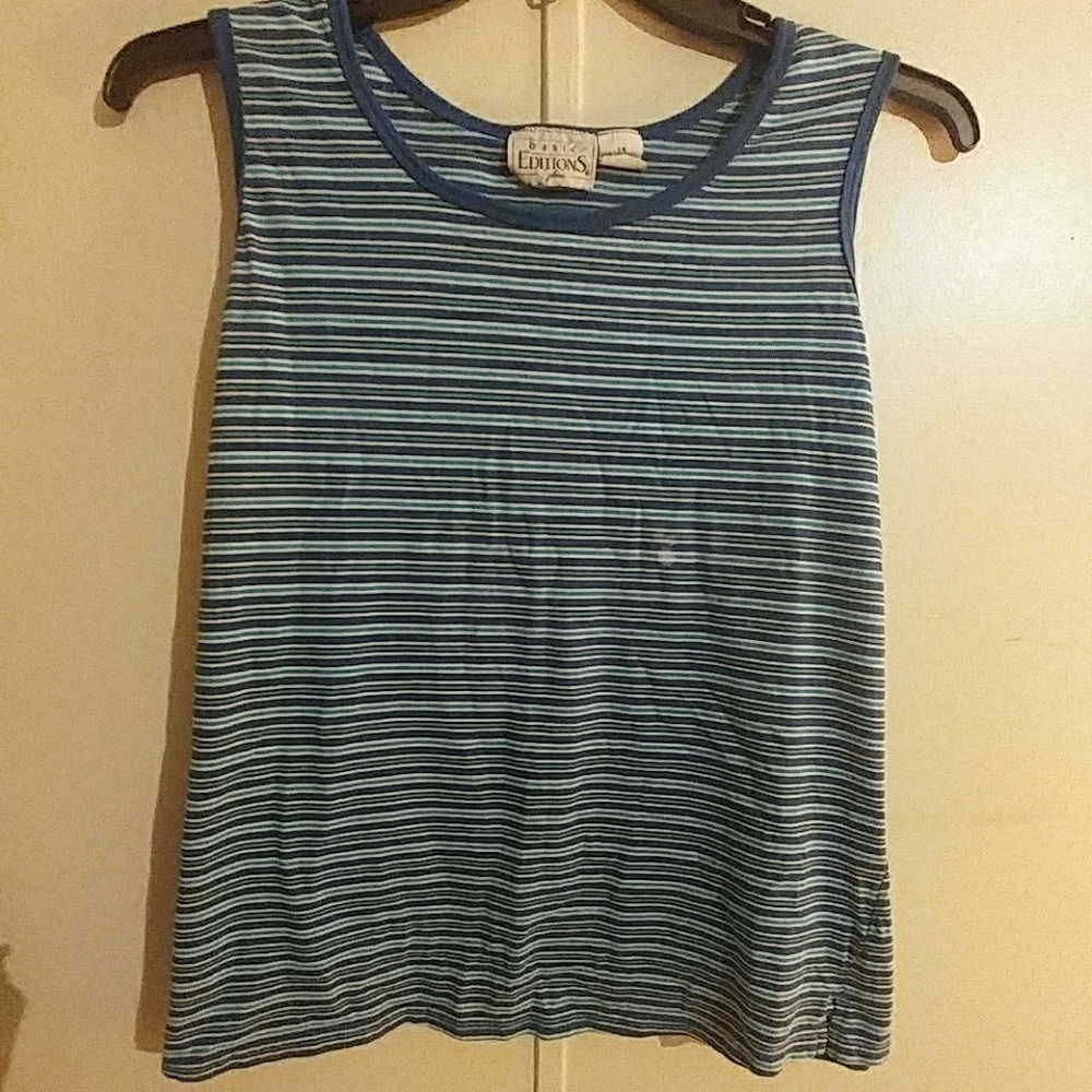 Womans Blue striped tank top